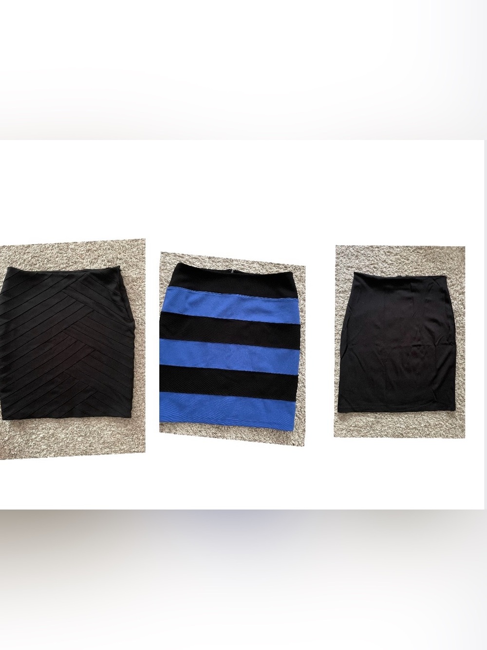 Women’s Skirts-lot of 3 Black,Blue